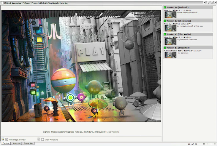 screenshot of Alienbrain Studio